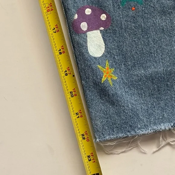 Festival Overalls Boho‎ Painted Denim Girls or Women’s XXS - Picture 11 of 16